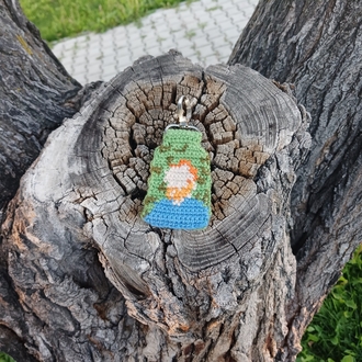 El Yapımı Örgü Anahtarlık - Van Gogh Desenli - Sanat Tasarımı