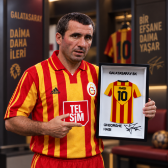 Icardi, Mertens, Sneijder, Hagi - Galatasaray Efsaneleri 4’lü İmzalı Forma Çerçevesi Seti