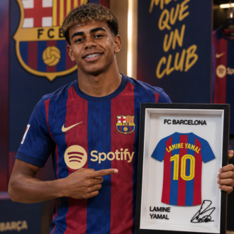 Lamine Yamal - FC Barcelona - İmzalı Forma Çerçevesi