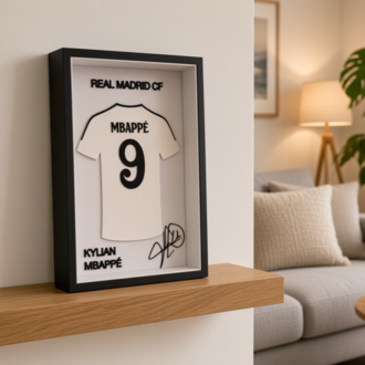 Kylian Mbappe - Real Madrid CF - İmzalı Forma Çerçevesi