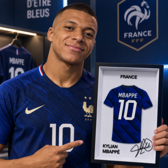 Kylian Mbappe - Fransa - İmzalı Forma Çerçevesi
