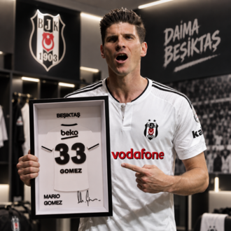 Mario Gomez - Beşiktaş JK - İmzalı Forma Çerçevesi