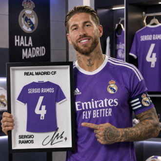 Sergio Ramos - Real Madrid CF - İmzalı Forma Çerçevesi