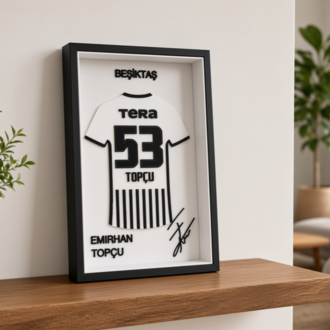 Emirhan Topçu - Beşiktaş JK - İmzalı Forma Çerçevesi