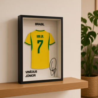 Vinicius Junior - Brezilya - İmzalı Forma Çerçevesi