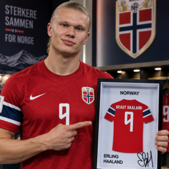 Erling Haaland - Norveç - İmzalı Forma Çerçevesi