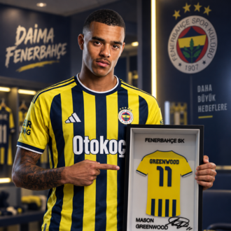 Mason Greenwood - Fenerbahçe SK - İmzalı Forma Çerçevesi