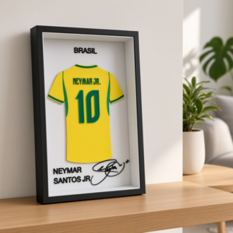 Neymar Santos Junior - Brezilya - İmzalı Forma Çerçevesi