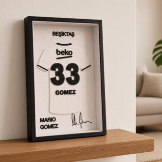 Mario Gomez - Beşiktaş JK - İmzalı Forma Çerçevesi