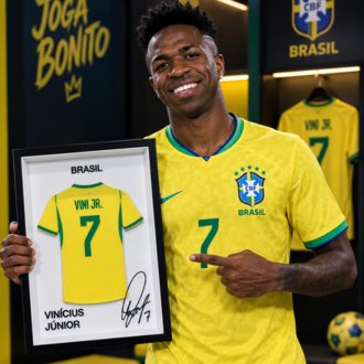 Vinicius Junior - Brezilya - İmzalı Forma Çerçevesi