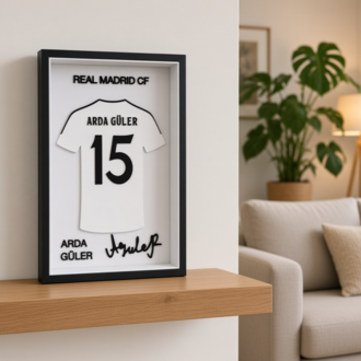 Arda Güler - Real Madrid - İmzalı Forma Çerçevesi