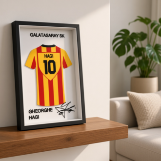 Gheorghe Hagi - Galatasaray SK - İmzalı Forma Çerçevesi - Karpatların Maradonası