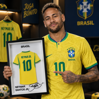 Neymar Santos Junior - Brezilya - İmzalı Forma Çerçevesi