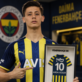 Arda Güler - Fenerbahçe SK - İmzalı Forma Çerçevesi