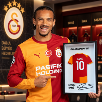 Leroy Sané - Galatasaray SK - İmzalı Forma Çerçevesi