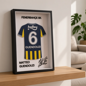 Matteo Guendouzi - Fenerbahçe SK - İmzalı Forma Çerçevesi