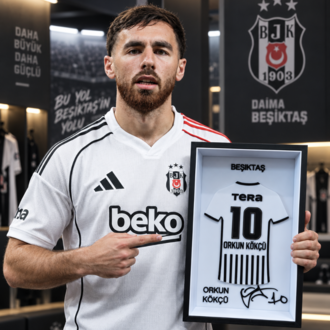 Orkun Kökçü - Beşiktaş JK - İmzalı Forma Çerçevesi