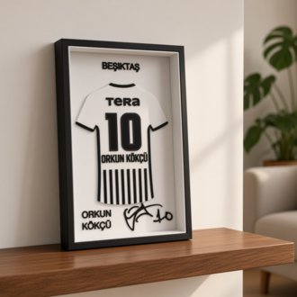 Orkun Kökçü - Beşiktaş JK - İmzalı Forma Çerçevesi