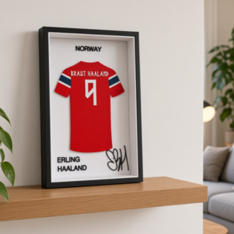 Erling Haaland - Norveç - İmzalı Forma Çerçevesi