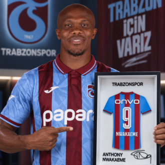 Anthony Nwakaeme - Trabzonspor - İmzalı Forma Çerçevesi