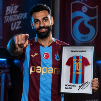 Mohamed Salah - Trabzonspor - İmzalı Forma Çerçevesi