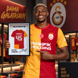 Osimhen, Leão, Sané, Barış Alper - Galatasaray Yıldızları 4’lü İmzalı Set