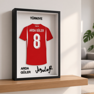 Arda Güler - Türkiye Milli Takım - İmzalı Forma Çerçevesi