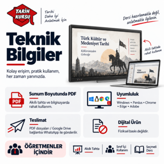 2026-2027 Maarif Model Türk Kültür ve Medeniyet Tarihi Öğretmen Ders Paketi