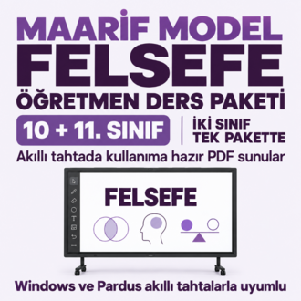 Maarif Model Felsefe Öğretmen Ders Paketi | 10 ve 11. Sınıf | 3 Sunu Tek Pakette