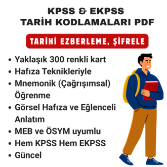 KPSS & EKPSS TARİH KODLAMALARI (Yaklaşık 300+ Renkli Kart) - PDF
