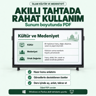 İslam Kültür ve Medeniyeti Öğretmen Ders Paketi | 2 Sunu Tek Pakette