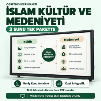 İslam Kültür ve Medeniyeti Öğretmen Ders Paketi | 2 Sunu Tek Pakette