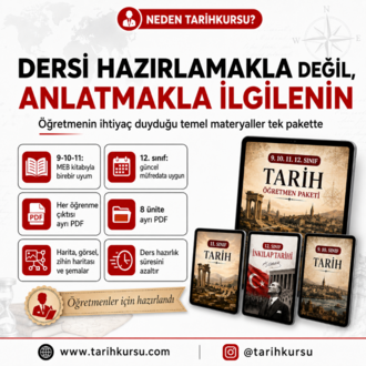 2026-2027 Zorunlu Tarih Dersleri Öğretmen Paketi | 9 + 10 + 11 + 12
