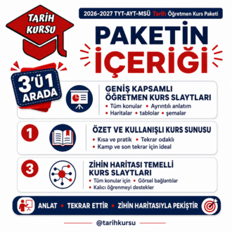 2026-2027 TYT-AYT-MSÜ Tarih Öğretmen Kurs Paketi 