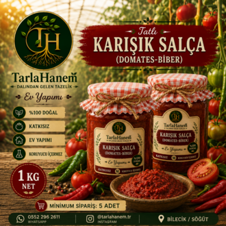 Bizimle iletişime geçin TATLI KARIŞIK SALÇA ( en az 5 adet sipariş )