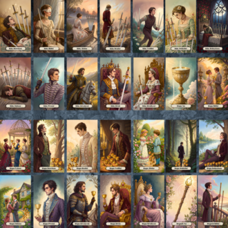Victorian Temalı Dijital Tarot Kart Destesi (TÜRKÇE) - 78 Kartlık İndirilebilir Set