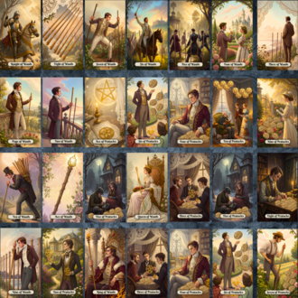 Victorian Temalı Dijital Tarot Kart Destesi - 78 Kartlık İndirilebilir Set