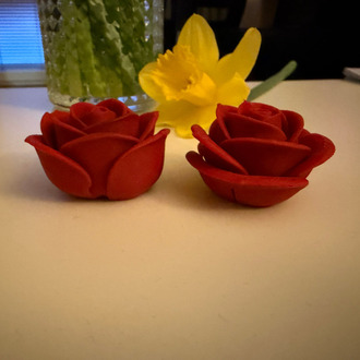 2'li Minimalist 3D Dekoratif Gül Seti