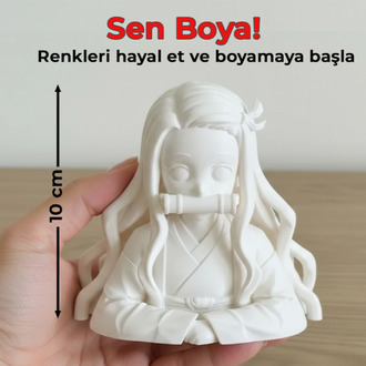 Nezuko Kamado Figür Boyama Kiti - En Sevilen İblis Kız Şimdi Senin Sanatın