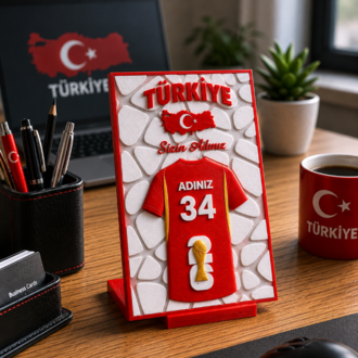 Kişiye Özel Türkiye Milli Takım Masaüstü Plaketi
