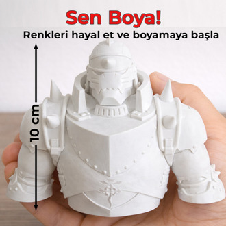 Alphonse Elric Figür Boyama Kiti - Bir Zırha Hapsedilmiş Koca Yürekli Sanat