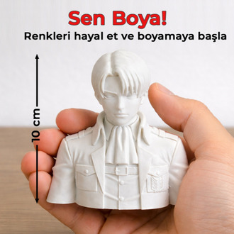 Levi Ackerman Figür Boyama Kiti - İnsanlığın En Güçlü Askerini Sen Renklendir