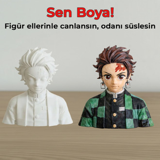 Tanjiro Kamado Figür Boyama Kiti - Kendi İblis Keser Hikayeni Başlat