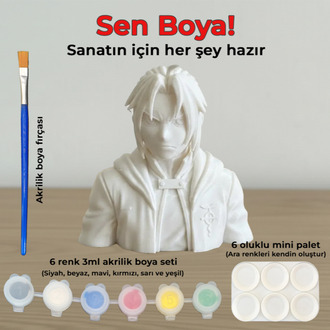 Edward Elric Figür Boyama Kiti - Metal Simyacı'nın Kaderini Sen Renklendir