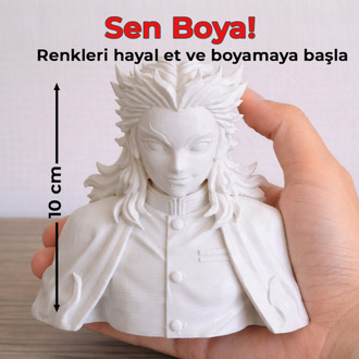 Rengoku Kyoujurou Figür Boyama Kiti - Kalbini Ateşle ve Sanatını Yansıt