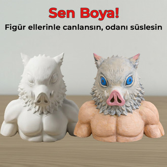 Inosuke Hashibira Figür Boyama Kiti - Dağların Kralını Kendi Ellerinle Yarat