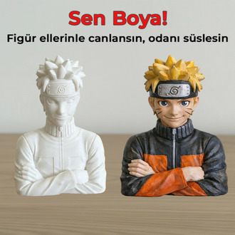 Naruto Uzumaki Figür Boyama Kiti - Geleceğin Hokagesini Kendi Ellerinle Renklendir