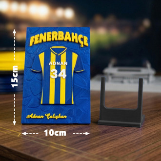İsme Özel Detaylı 3D Takım Forma Plaketi