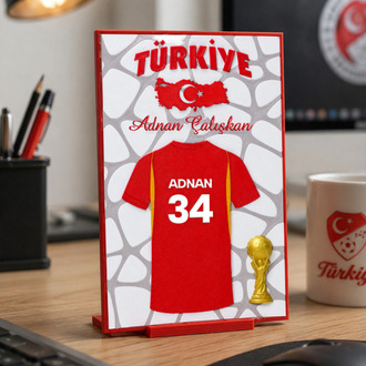 Kişiye Özel Türkiye Milli Takım Masaüstü Plaketi