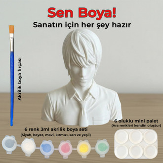 Light Yagami Figür Boyama Kiti - Yeni Dünyanın Tanrısını Sen Renklendir
